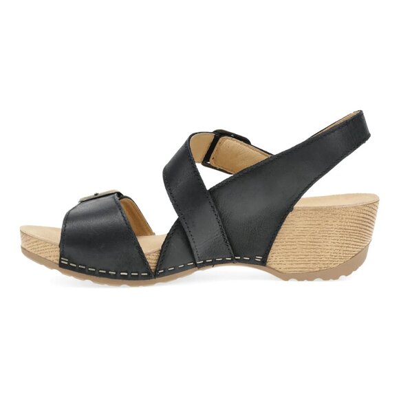 NEW DANSKO DANSKO Nubuck Leather Trinity Comfort wadge Sandals in black 925 5t3 - Picture 8 of 11